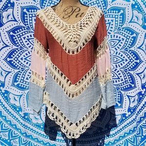 Crochet Long Sleeve Summer Top